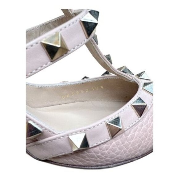 VALENTINO GARAVANI Rockstud Beige Pebbled Leather Caged Pumps Heels Size 38.5 US - Picture 12 of 12